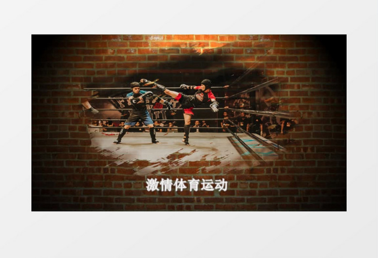 动感跆拳道拳击比赛宣传图片展示会声会影模板