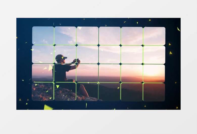 三维切片拼合照片展示ae模板