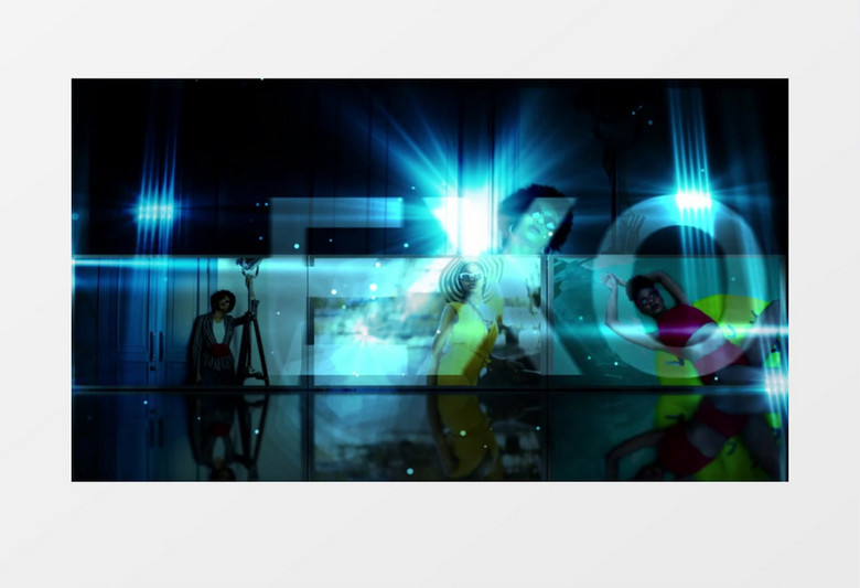 时尚星光幻灯片展示ae模板