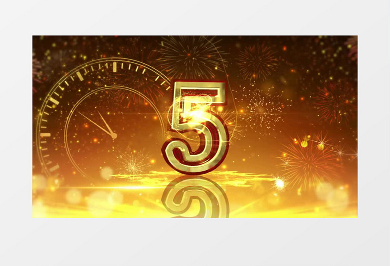 E3D震撼粒子冲击5秒倒计时AE模版