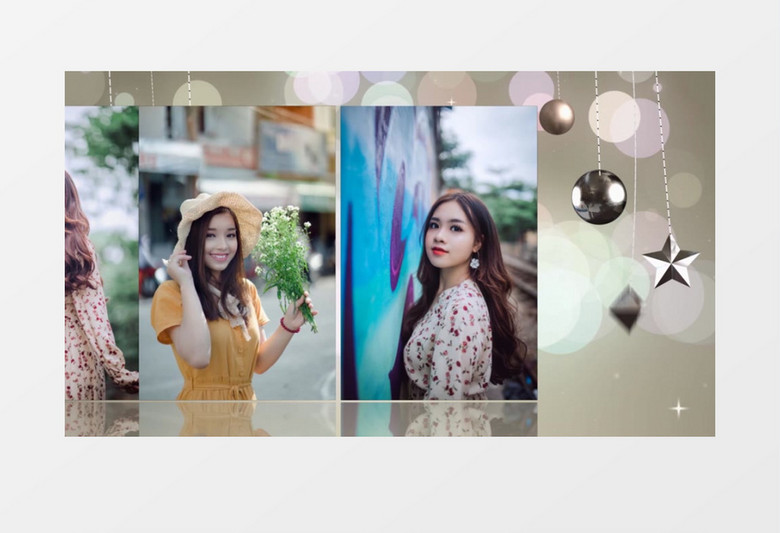 简洁个人写真幻灯片展示会声会影模板