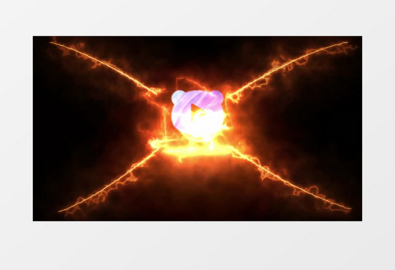 大气火焰特效logo标志展示视频AE模板