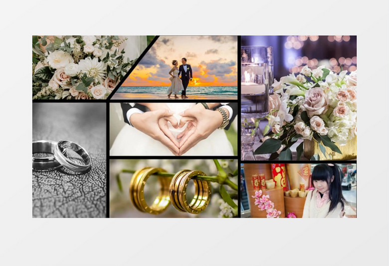 唯美婚礼相册会声会影模板