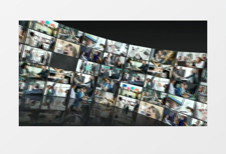 立体圆环多屏视频照片墙动画展示AE模板