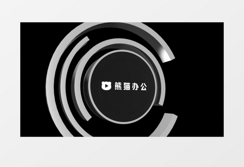 简洁圆环闭合动画企业标志展示视频AE模板