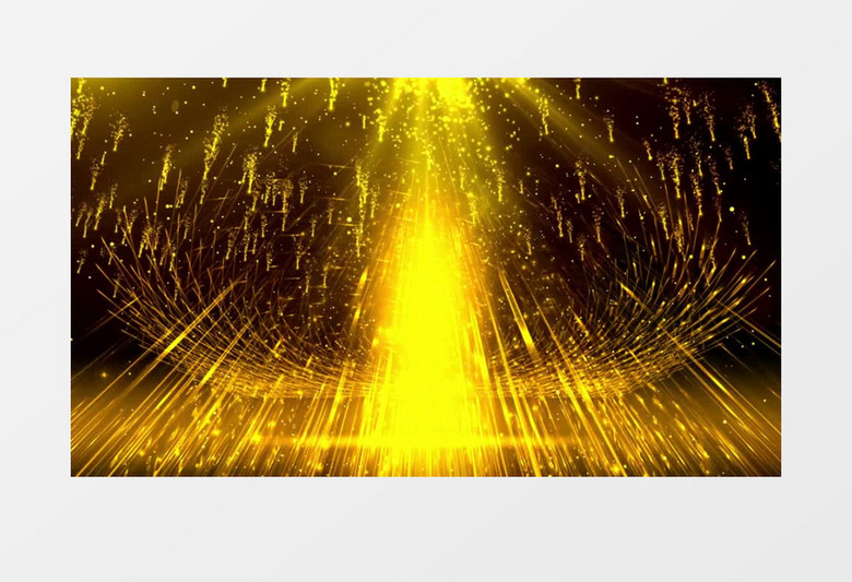 金色舞台炫酷粒子坠落动态光效视频素材