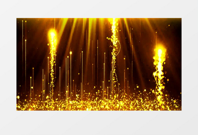 唯美金色炫酷星光粒子动态光效视频素材