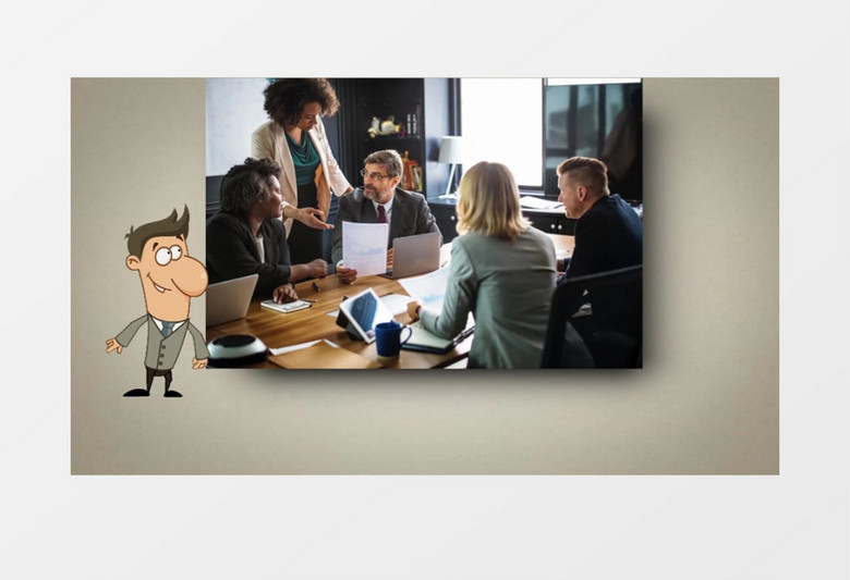 卡通人物企业介绍宣传推广动画会声会影模板