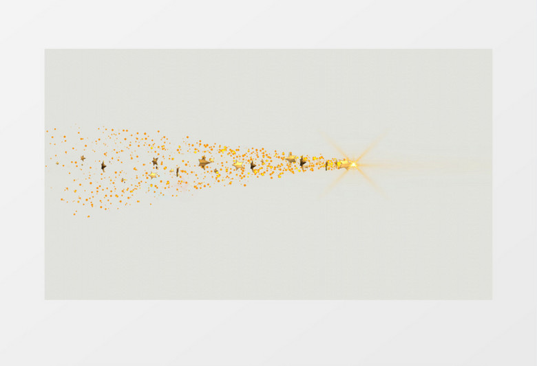 金色五角星炫美唯美特效动态粒子视频