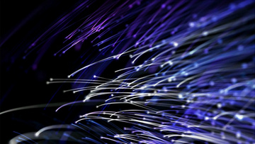 蓝色星晕线条生长特效动态粒子