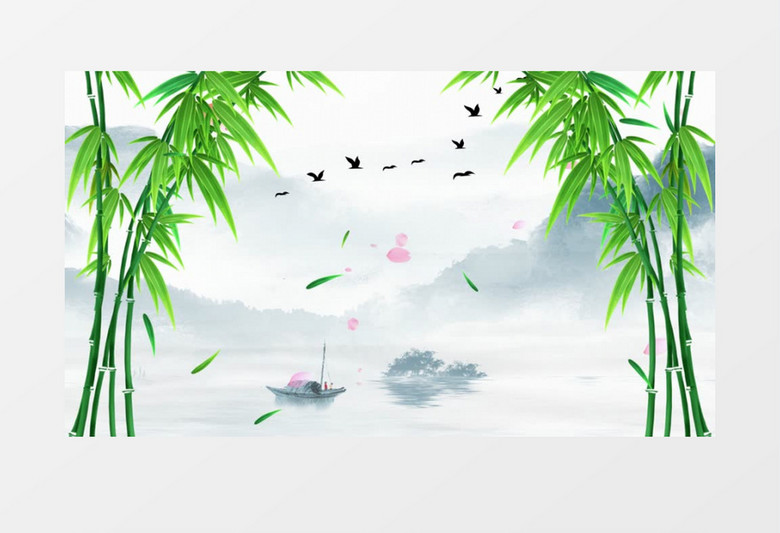 水墨唯美中国风背景视频ae模板