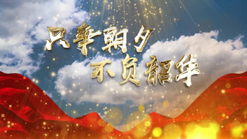 党政大气只争朝夕不负韶华片头ae模板