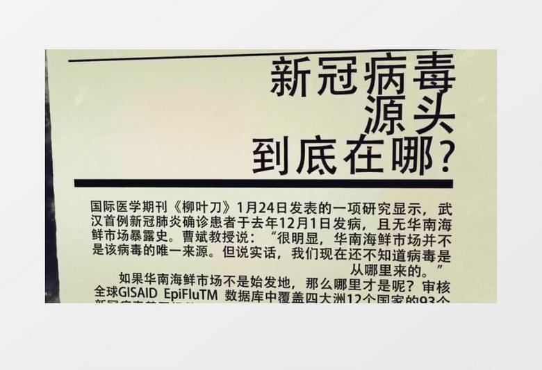 武汉抗击疫情冠状病毒报纸新闻报道AE模板