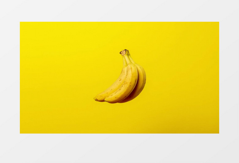 黄色香蕉180度全局展示实拍视频素材