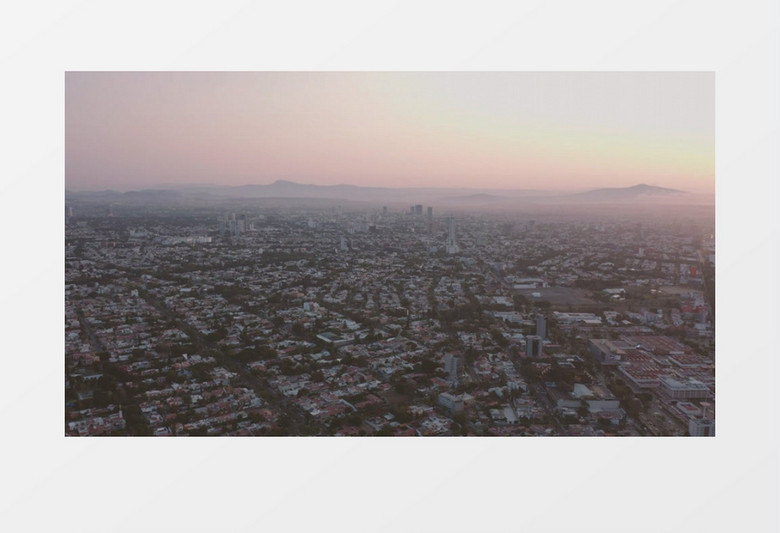 震撼城市群天际线横移航拍镜头实拍视频