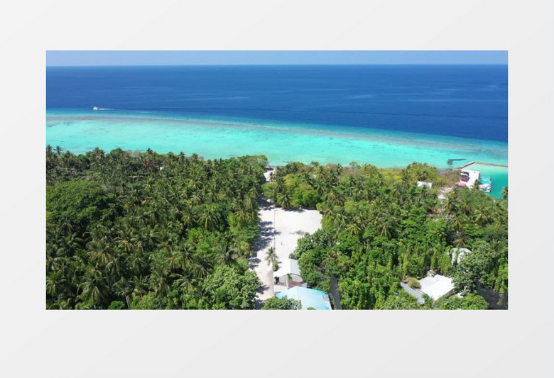 清新旅行海岸天际线航拍展示实拍视频