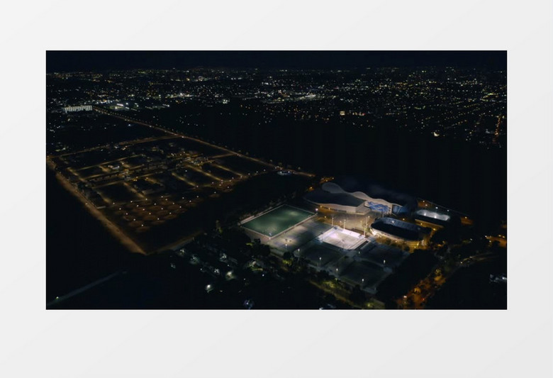 炫彩城市夜景天际线展示实拍视频