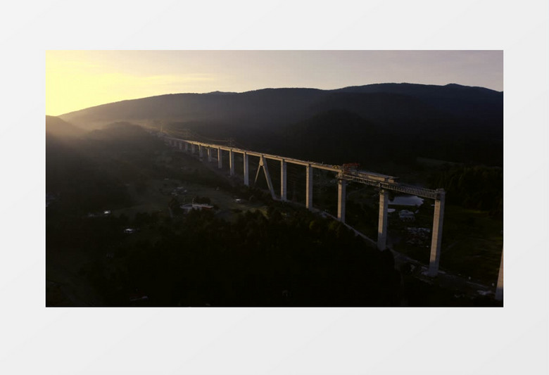 大气公路桥天际线展示实拍视频