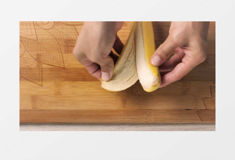 高清拍摄切香蕉实拍视频素材