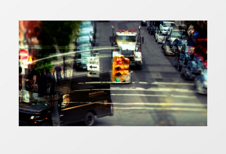 大气城市车流微缩景观展示实拍视频