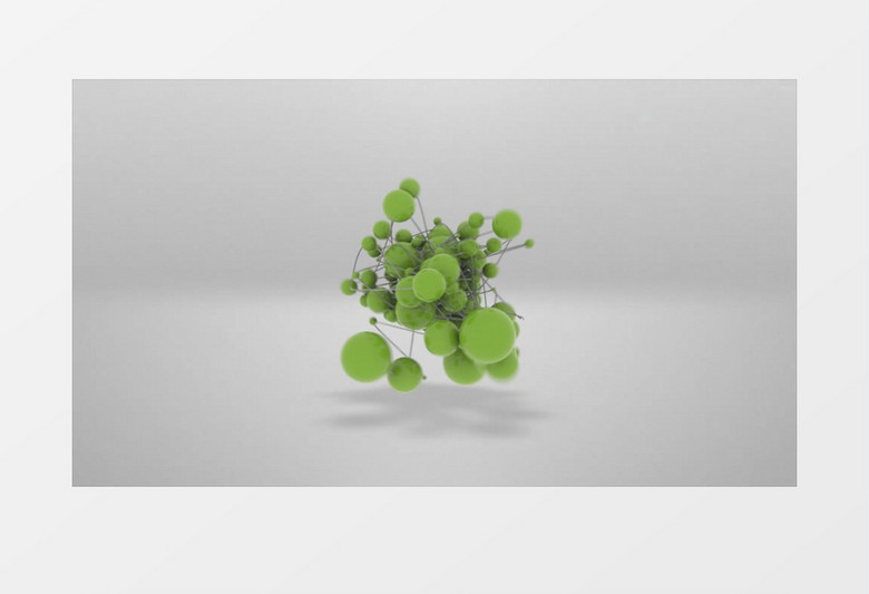 绿色立方体logo标志动画展示pr模板