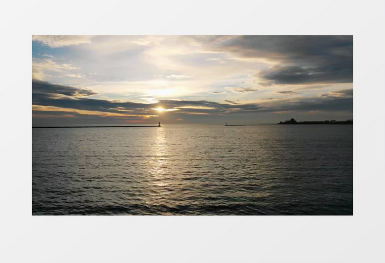 海边日落时分风景实拍视频