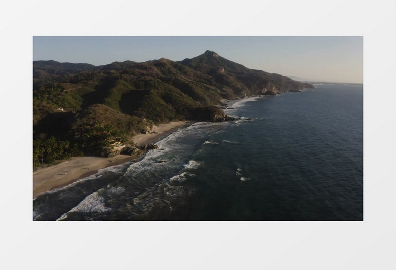 航拍海洋自然风光风景实拍视频