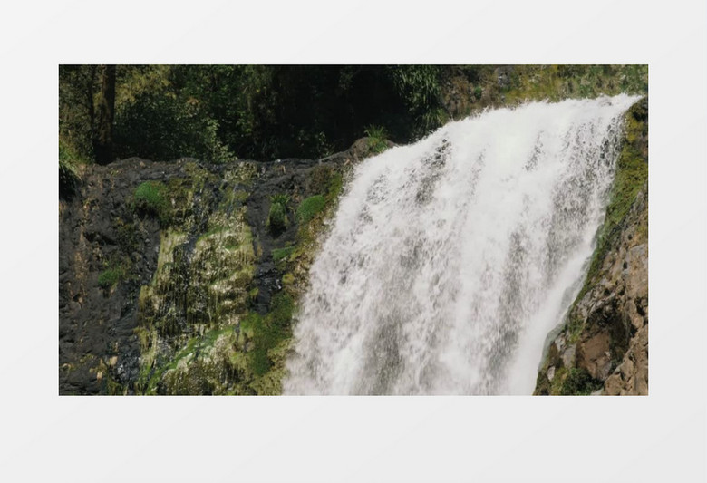 瀑布景观流水自然风景实拍视频