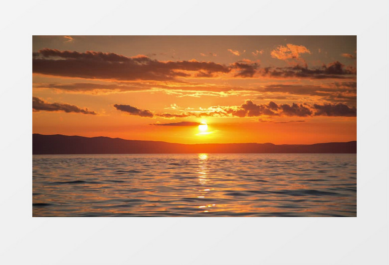 晚霞夕阳海岸唯美风景实拍视频