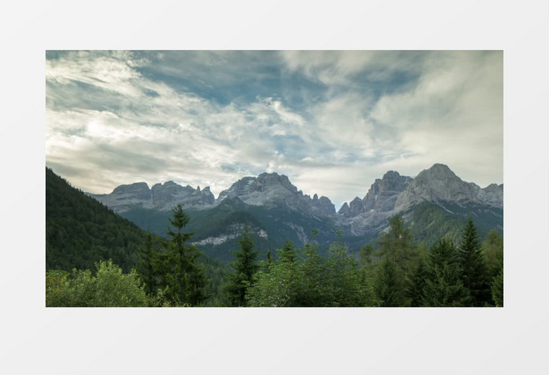 神奇雪山风景远景实拍视频
