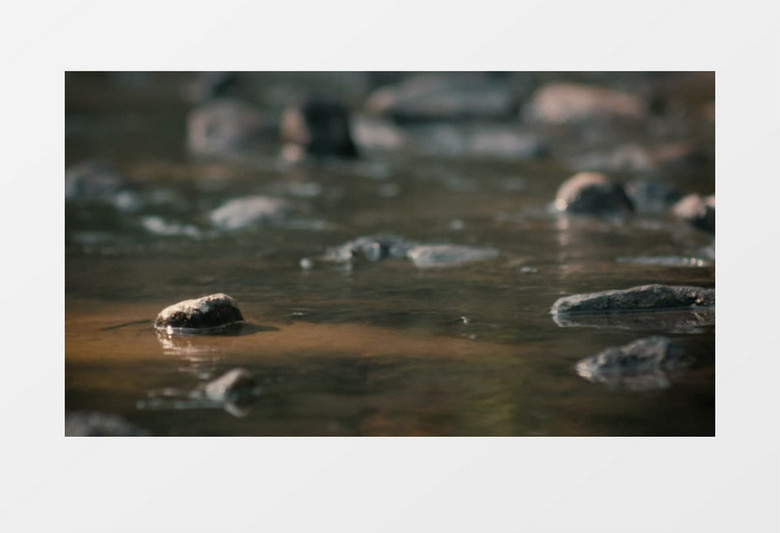 山涧小溪流水实拍视频