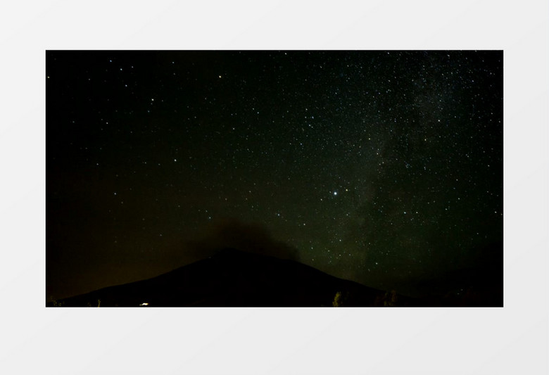 夜晚活跃火山景色实拍视频