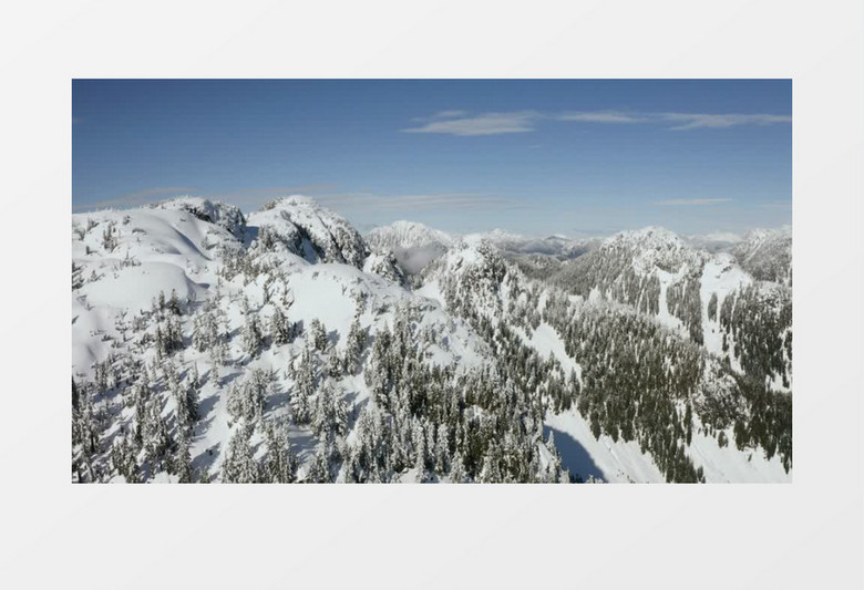白雪皑皑的雪山自然美景实拍视频