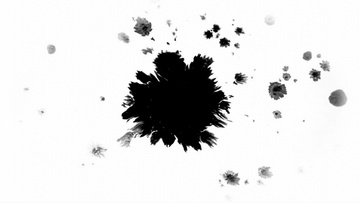 水墨水彩黑白元素遮罩后期视频素材