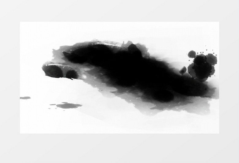 传统文化水彩水墨遮罩后期视频素材