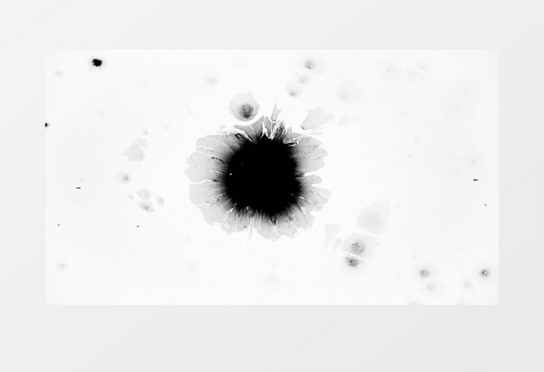 黑色水墨水彩遮罩后期素材视频