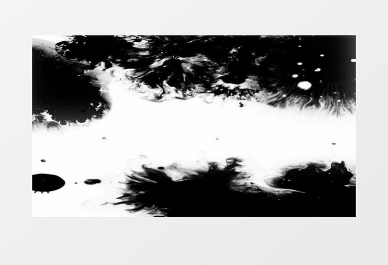 黑白水墨遮罩视频后期视频素材