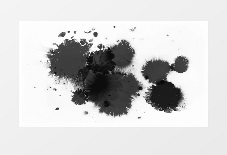 水墨融合大气背景遮罩素材视频