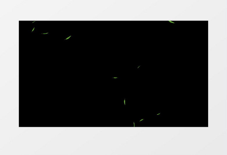 竹叶粒子漂浮下落素材视频