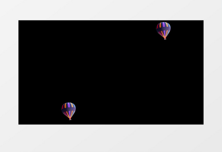 热气球缓缓升空后期视频素材