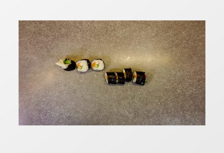 厨师做三文鱼寿司实拍视频素材