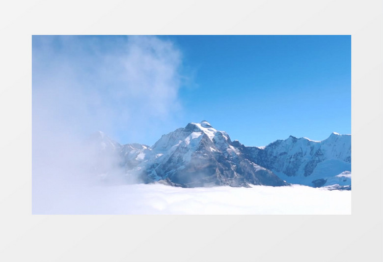 风儿吹起朦胧的雪沙实拍视频素材