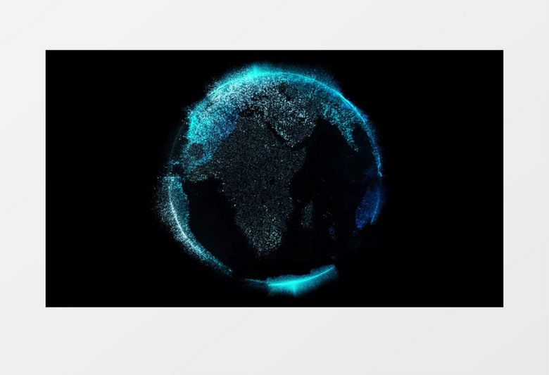 蓝色科技地球动态元素