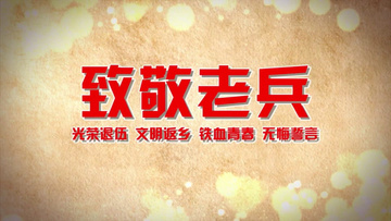 致敬老兵照片图文ae模板00:38黄色 老兵退伍 退伍怀旧退伍老兵战友情