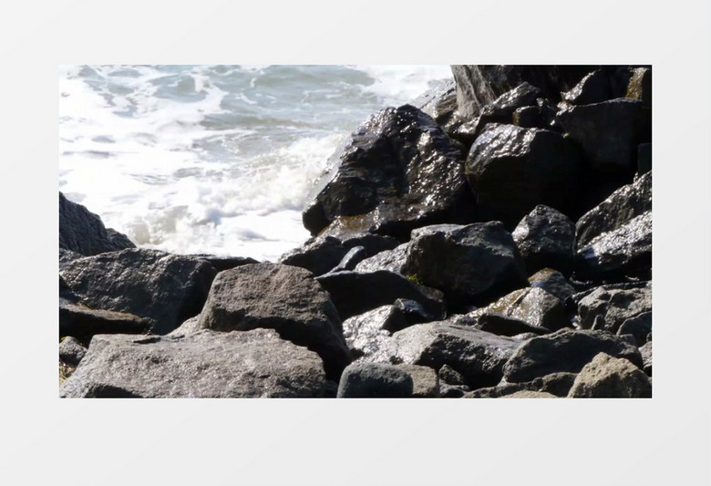 唯美清新海天风光展示混剪视频背景 