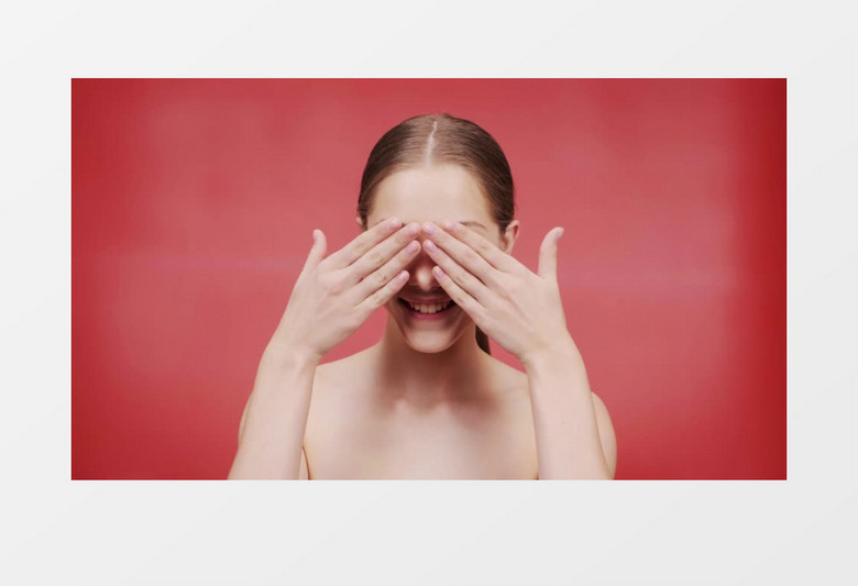 美女在做各种鬼脸实拍视频素材