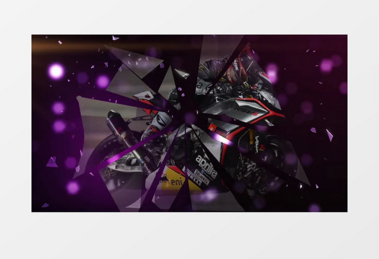 破碎玻璃动感图片展示栏目包装edius视频模板