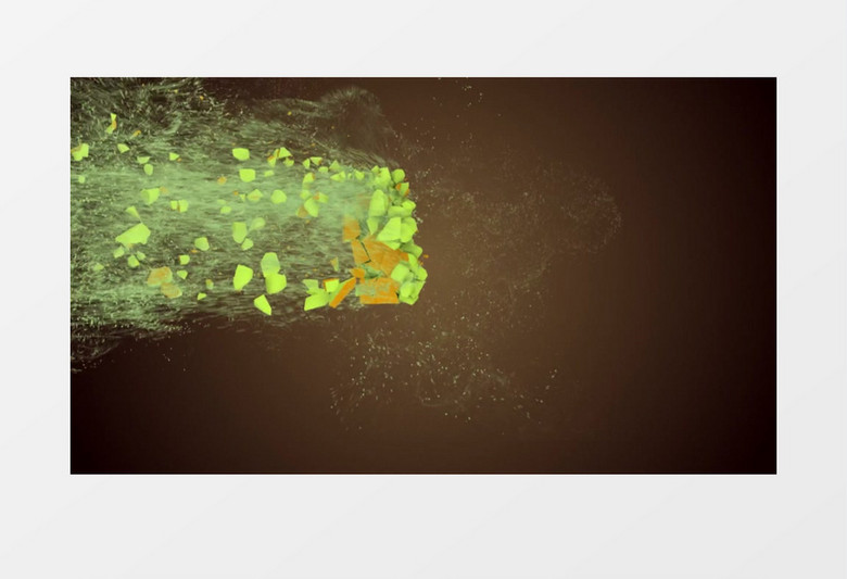 创意粒子碎块飘散LOGO特效edius视频模板