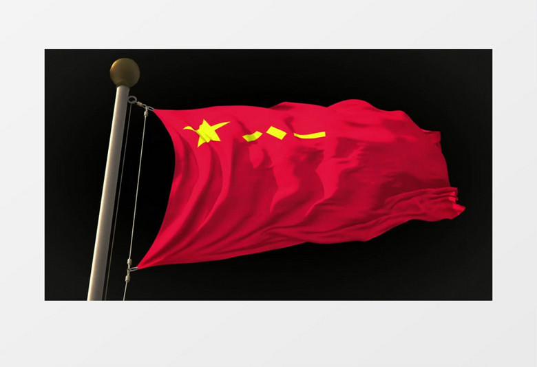 红色八一旗帜视频素材