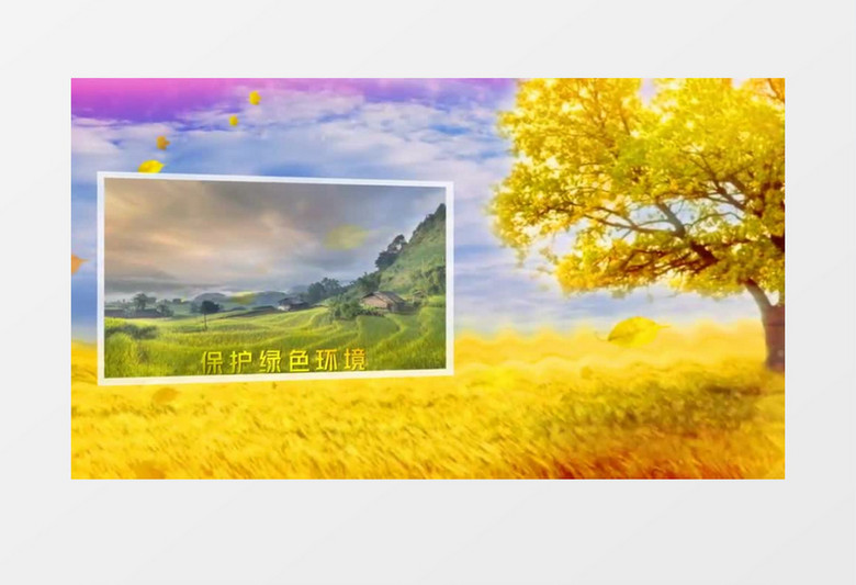 简约清新三农环保图文片头视频edius视频模板